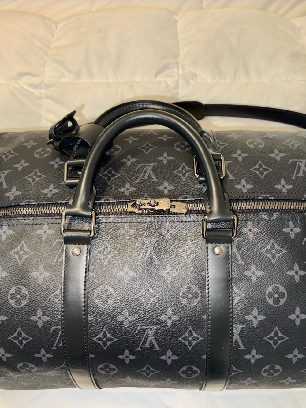 Louis Vuitton Keepall 55 Bandoulière Eclipse Black - Picture 3 of 11